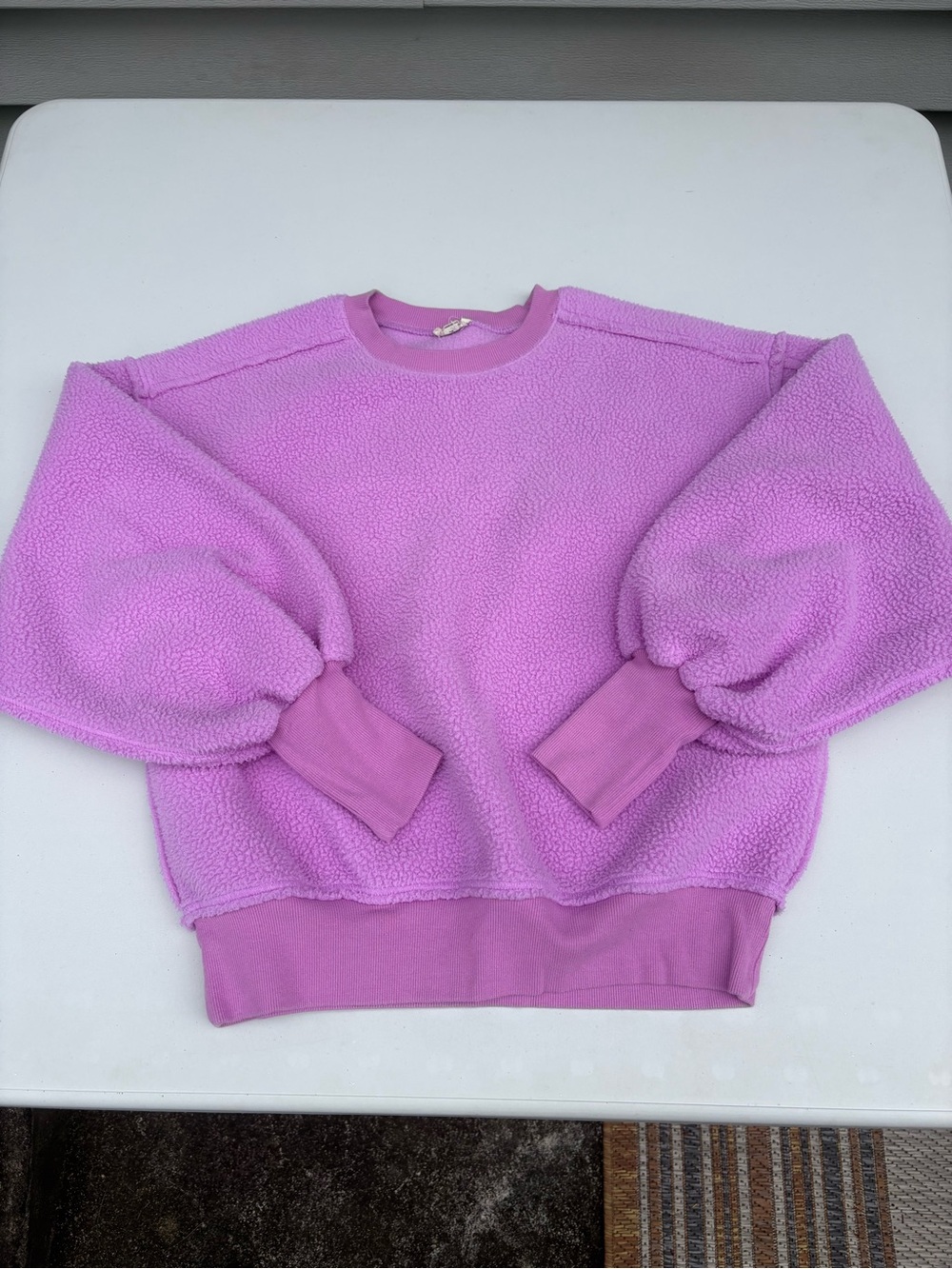 Pilcro purple fleece sweater